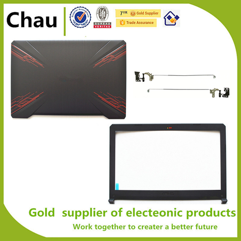 Nouveau pour ASUS FX80 FX504 LCD couverture arrière + Lcd couvercle de lunette avant/LCD charnières boîtier d'extension ► Photo 1/6