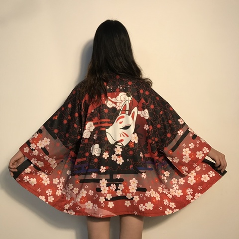 Kimono femmes japonais Yukata femme femmes vêtements asiatiques Kimono Cardigan chemise femmes traditionnel japonais Kimonos Haori FF2682 ► Photo 1/6