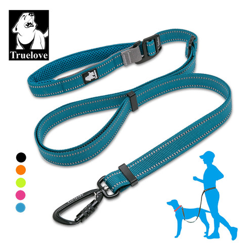 Truelove − laisse de chien 5 en 1 mains-libres pour animaux de compagnie, en Nylon, Durable, réfléchissante, pour les grands chiots, accessoire d'entraînement réglable ► Photo 1/6