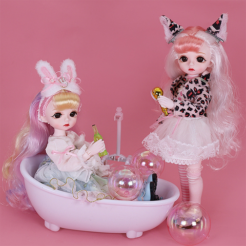 Poupée de rêve féerique 1/6, maquillage mignon, 28cm, avec vêtements et chaussures, poupées de Style princesse BJD, jouet bricolage, cadeaux pour filles ► Photo 1/6