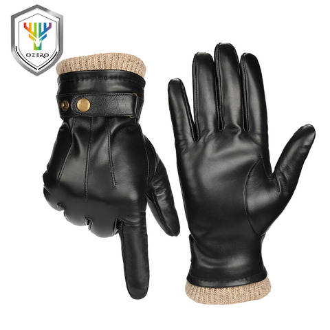 OZERO – gants de luxe en cuir Nappa pour hommes, avec laine de cachemire thermique, pour robe de conduite, mains chaudes, hiver, 5022 ► Photo 1/6