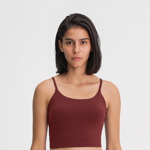 Nepoagym débardeur femme à vie avec étagère soutien-gorge intégré haut court avec rembourrage amovible soutien-gorge de sport Longline pour l'entraînement se prélasser ► Photo 1/6