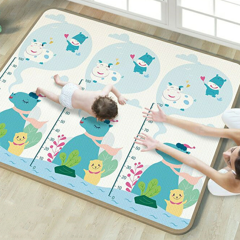 XPE – tapis de jeu épais et écologique pour bébé, 1cm, tapis de sécurité pliant pour enfants ► Photo 1/6