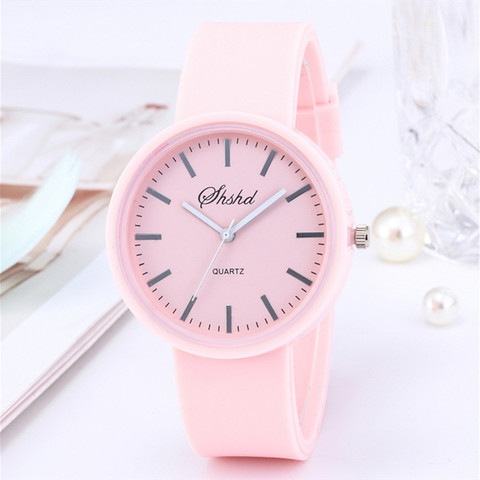 Montre-bracelet en Silicone pour femmes, tendance Ins, couleur bonbon, nouvelle mode 2022, horloge cadeau pour femmes ► Photo 1/6