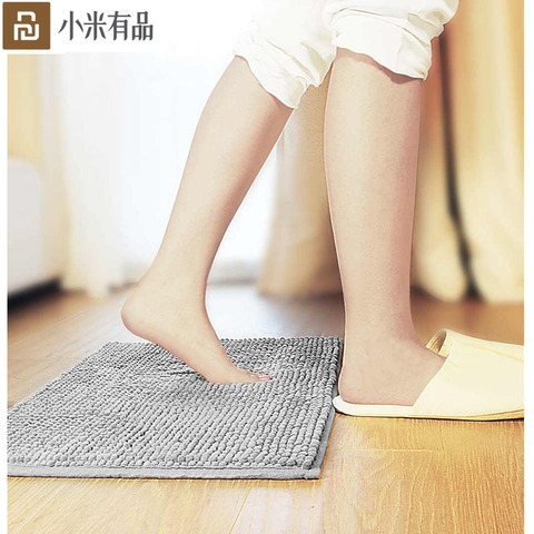 Youpin – tapis de sol gris clair, Super absorbant, doux et cireux, antidérapant, respirant, lavable ► Photo 1/6