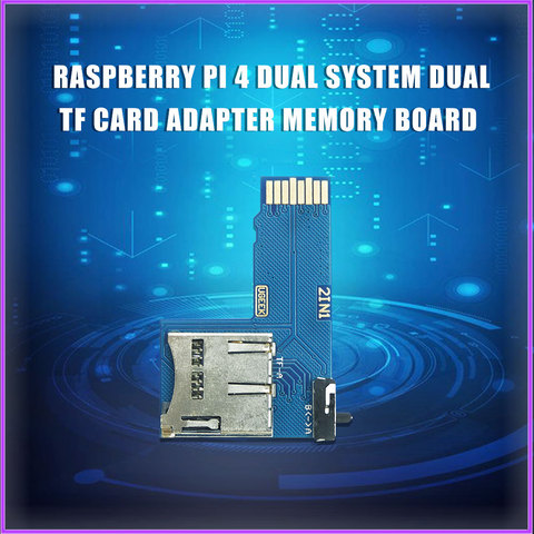 Raspberry Pi 4 double système adaptateur de carte mémoire TF, 2 en 1 double TF adaptateur de carte Micro SD pour Raspberry Pi 3 / Zero W ► Photo 1/6