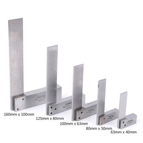 1Pc règle machiniste carré règles 90 degrés Angle droit ingénieur précision au sol en acier trempé Angle règle mesure outils ► Photo 1/6