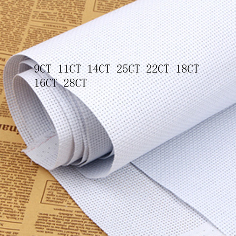 Aida tissu 9ct 14ct 18ct 28ct 22ct 25ct point de croix tissu toile petite grille blanc couture broderie artisanat ► Photo 1/1