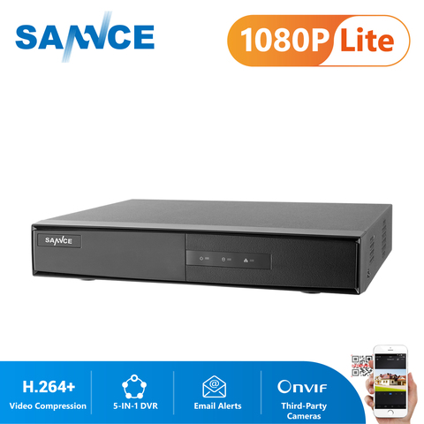 SANNCE 4 canaux 8 canaux TVI DVR AHD 5-en-1 1080N sécurité CCTV DVR 4CH 8CH Mini hybride DVR soutien analogique/AHD caméra ► Photo 1/6