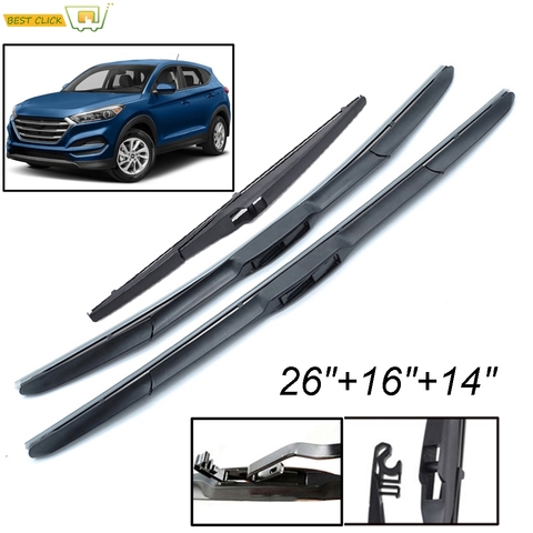 Misima – lames d'essuie-glace pour pare-brise, pour Hyundai Tucson TL MK3 2016 – 2022, fenêtre avant et arrière 2017, 2022, 2022 ► Photo 1/6