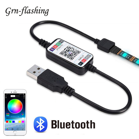 Contrôleur intelligent USB Bluetooth 5V 4 broches 5050 2835 RGB LED, bande lumineuse, connecteur 4 broches, application pour téléphone, bande de contrôle pour TV, rétro-éclairage décor ► Photo 1/1