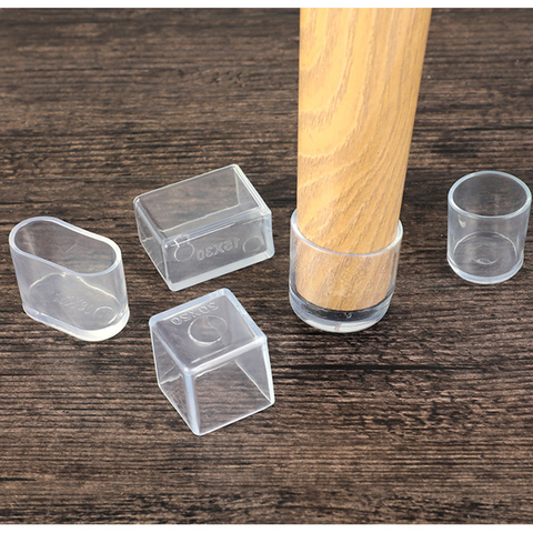 Pieds de Table antidérapants en Silicone, 4 bouchons de protection pour les trous de meubles, couverture anti-poussière, pieds de nivellement de meubles ► Photo 1/6