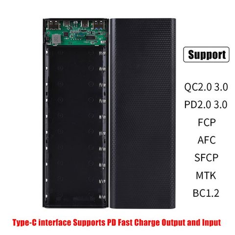 QC3.0/5V double USB 10*18650 housse de batterie portative avec écran d'affichage numérique chargeur de téléphone portable support de batterie boîte de charge 20 ► Photo 1/6