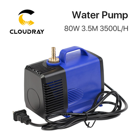 Pompe à eau Submersible, 80W, 3.5M, 3500l/H, IPX8 220V pour Machine de découpe et gravure avec Laser CO2 ► Photo 1/4