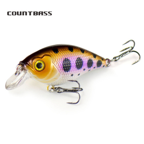 1pc appâts à manivelle Countbass appâts durs 46mm 6.8g appâts flottants Chatterbait leurres de pêche Wobbler crochets Pesca, leurres de pêcheur pour truite ► Photo 1/6