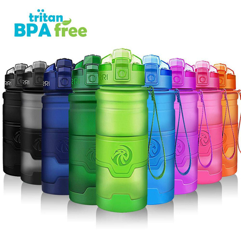 Bouteille ZORRI pour l'eau protéine Shaker Portable mouvement sport bouteille d'eau sans Bpa écologique sport Camping randonnée Gourde ► Photo 1/6