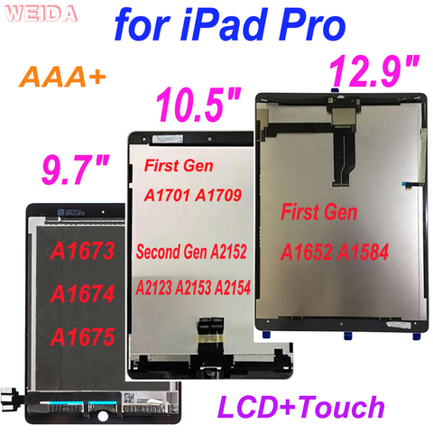 Ensemble écran tactile LCD, AAA +, pour iPad Pro 9.7 Pro 10.5, A1673 A1674 /A1701 A1709/ A2152 A2123/A1652 A1584 ► Photo 1/6