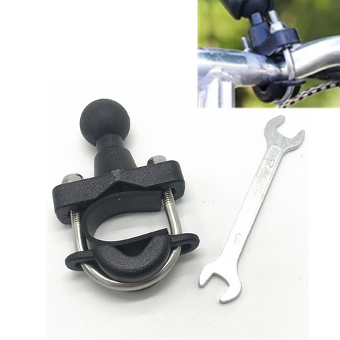 Support de Rail de guidon de moto 37mm largeur u-bolt Base de montage avec boule de 1 pouce pour Gopro GPS travail ► Photo 1/6