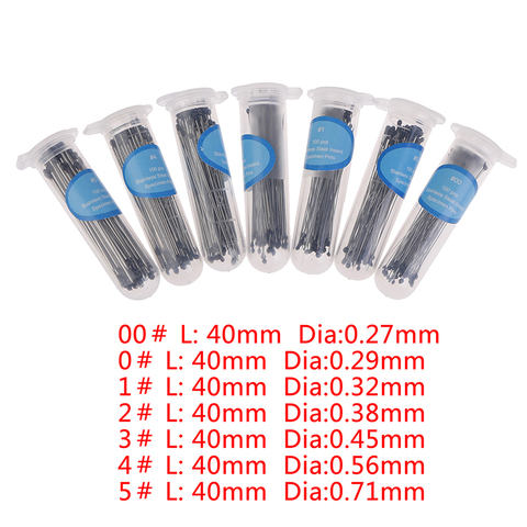 Acier inoxydable d'aiguille de spécimen de broche d'insecte de 100Pc avec le Tube pour l'aiguille d'insecte de Dissection de corps d'entomologie de laboratoire d'école ► Photo 1/6