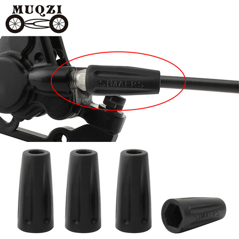 MUQZI – vis à Tube d'huile pour frein à disque hydraulique de vélo, 4 pièces, boîtier de protection, boulon hexagonal, manchon en caoutchouc anti-poussière ► Photo 1/6