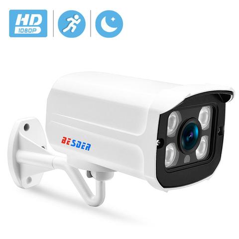 BESDER-caméra de surveillance extérieur 2.8mm, grand Angle, PoE, boîtier en métal, sécurité ONVIF, caméra IP étanche, vidéosurveillance, 4 pièces, 1080, 960P 720P rangée de LED P ► Photo 1/6