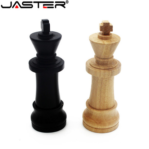 JASTER – clé USB 2.0 internationale en bois pour échecs, support à mémoire de 4GB 8GB 16GB 32GB, lecteur Flash ► Photo 1/6