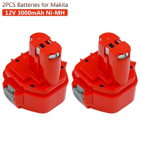 2 PIÈCES 3000mAh Ni-MH Rechargeable Batterie pour Makita 12v PA12 1220 1233 1222 1223 1235 6227D 6313D 6317D 6223D Batterie Sans Fil ► Photo 1/6