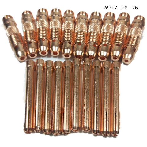 Lot de 10 pièces d'inverseur de TIG à l'argon, Machine à souder cc/équipement 1.6mm/2.0mm/2.4mm/3.0mm/3.2mm, corps et pince en tungstène TIG ► Photo 1/6