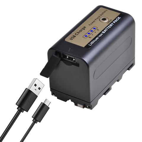 Batmax Nouveau NP-F770 NP-F750 np f750 NPF770 Batterie avec la Charge D'USB Sortie Pour Sony NP F970 F960 F550 F570 QM91D CCD-RV100 TRU47E ► Photo 1/6