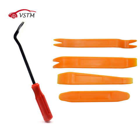 VSTM 4 extracteur de retrait de pièces/ensemble outil de Pry panneau de porte de voiture garniture de rembourrage Clip de retenue pince outil ensemble d'outils à main ► Photo 1/6