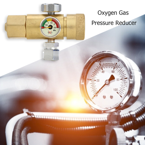 Réducteur de pression d'oxygène pratique régulateur de débit d'air jauge compteur soudage Argon compteur de gaz balance claire régulateur antirouille ► Photo 1/6