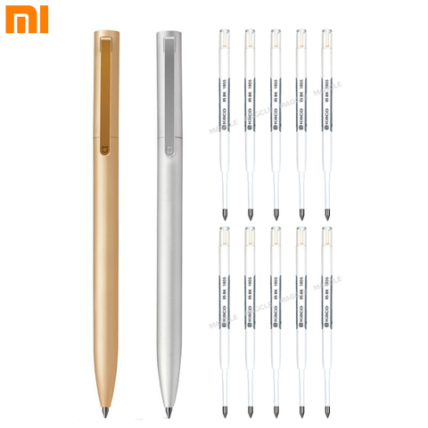 Xiaomi-stylo à bille en métal Original, 0.5mm, encre noire et bleue, pour une recharge en suisse ► Photo 1/6