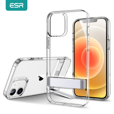 ESR pour iPhone 12 Coque arrière pour iPhone 12 mini 12Pro Max béquille en métal pour iPhone 12 Pro Max étui transparent Coque Funda ► Photo 1/6