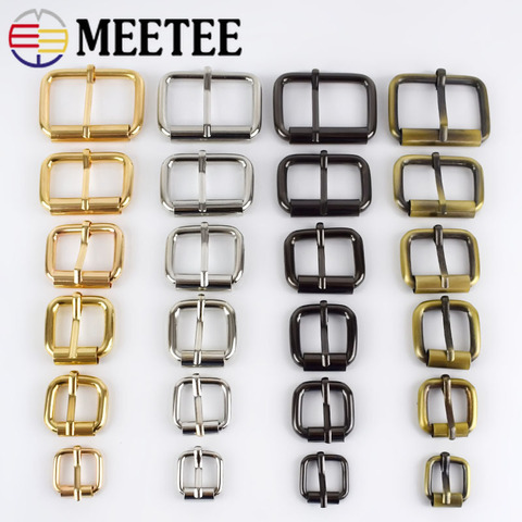 5 pièces Meetee 13-38mm boucles en métal pour ceinture chaussures sac sangle sangle curseur ajuster rouleau broche boucle artisanat cuir bricolage ► Photo 1/6