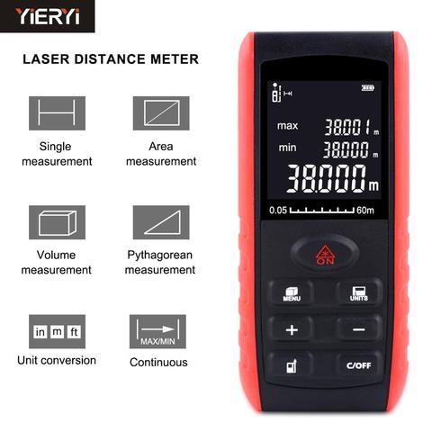 YIERYI télémètre portatif Laser règle dispositif de mesure de distance, Laser 40m 60m 80 100m ► Photo 1/6