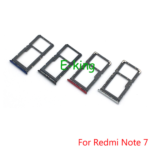 Support de plateau de carte Sim pour Xiaomi Redmi Note 7, plateau de carte SIM, support de fente, adaptateur de prise, pièces de réparation ► Photo 1/1