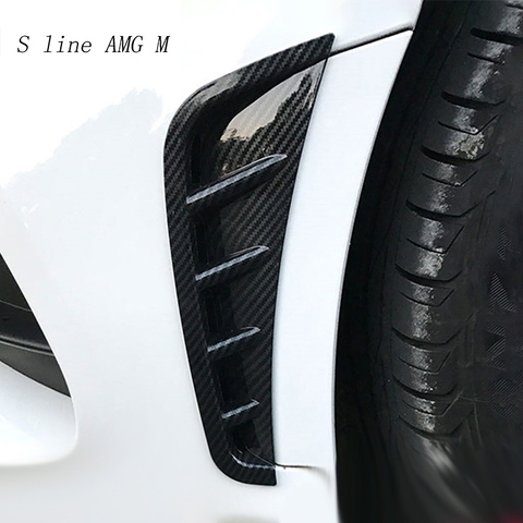 Aileron de pare-choc avant en fibre de carbone pour voiture, pour Mercedes Benz classe C W205 2022, couvertures pour Auto, autocollants ► Photo 1/6