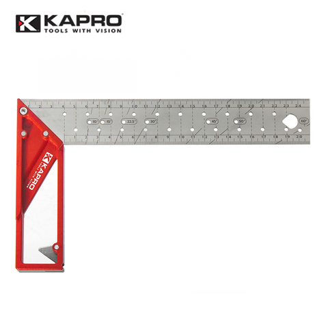 Kapro – règle de droite multifonction pour menuisier, 25cm, en acier inoxydable, marquage d'angle carré, Swanson Try, pour menuiserie ► Photo 1/6