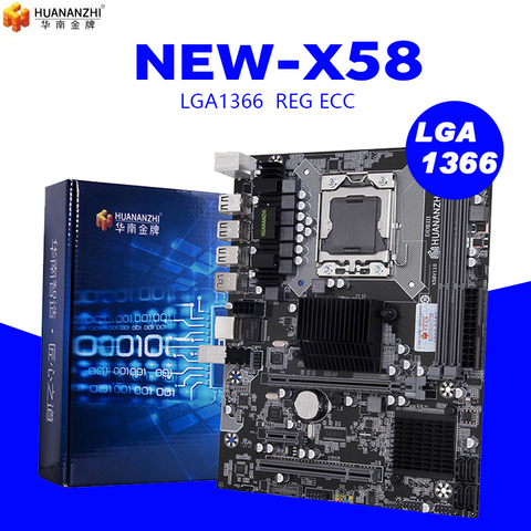 HUANANZHI X58 LGA 1366 carte mère prend en charge la mémoire serveur REG ECC et le processeur xeon prend en charge le processeur LGA 1366 ► Photo 1/3