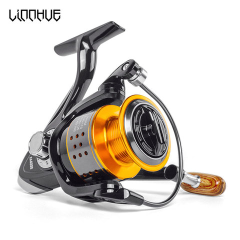LINNHUE moulinet de pêche FA1000-6000 pas d'écart bobine de métal Max glisser 8KG brochet moulinet de filature haute vitesse 5.2:1 moulinet de pêche Pesca ► Photo 1/5