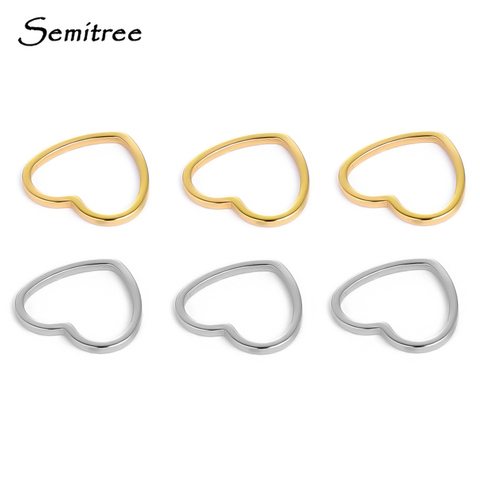 Semitree 20 pièces 12mm coeur breloques en acier inoxydable Bracelet connecteurs boucles d'oreilles résultats bijoux à bricoler soi-même faisant des accessoires faits à la main ► Photo 1/6