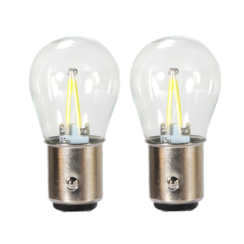 Puce à Filament pour ampoule TCar, P21w Ba15s 1156 Led, Auto blanc 1157 24v, 2 pièces, instruction pour lampe de retournement ► Photo 1/6