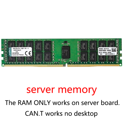 Mémoire de serveur DDR4, 4 go, 8 go, 16 go, 32 go, PC4, 2133MHz, 2400MHz, 2666MHz, 2400T ou 2133P, 2666V, mémoire de serveur ECC REG, 8 go, 16 go, 32 go ► Photo 1/4