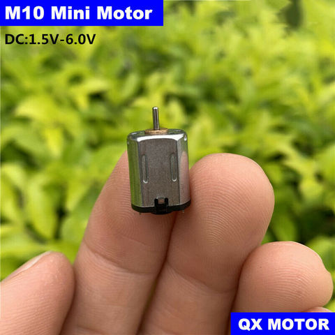 Ultra-mini FF-M10 moteur cc 1.5V 3V 3.7V 5V 6V 19500 tr/min haute vitesse Mini plat 8mm * 10mm précis moteur électrique bricolage jouet ► Photo 1/6