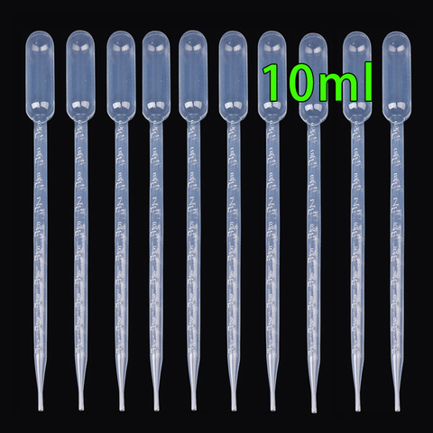 ! Livraison gratuite! Pipette compte-gouttes en plastique, 10ml, 1000 pièces, Transparent, gradué de 295mm de long, prix Discount ► Photo 1/4