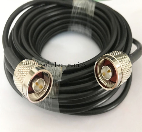 Câble Coaxial RG58 N mâle mâle | Adaptateur RF, câble 50-3, 50cm/2/3/5/10/15/20/30m, connecteur mâle à N, câble 50ohm ► Photo 1/5