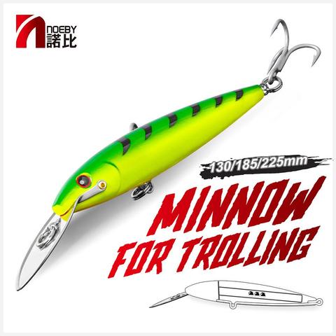 NOEBY Minnow leurre de pêche 130 185 225mm 33 60 76g acier inoxydable profond plongée Wobblers appât dur pour pêche à la traîne leurre ► Photo 1/6