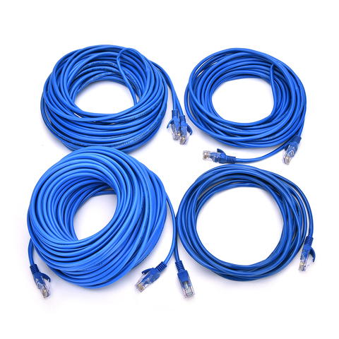 5m/10m/20m/30m CAT5e RJ45 câbles Ethernet 8Pin connecteur Ethernet réseau Internet câble cordon ligne de fil bleu Rj 45 Lan CAT5e ► Photo 1/6