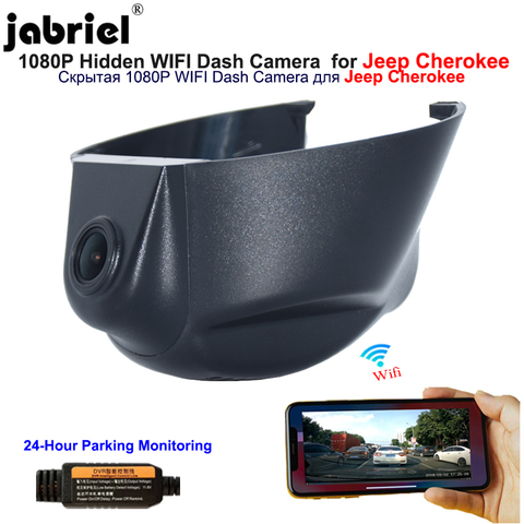 Jabriel – caméra de tableau de bord pour jeep Cherokee xj kl Grand Cherokee wk2, 1080P, 2014 2015 2016 2017 2022, 2022 ► Photo 1/6