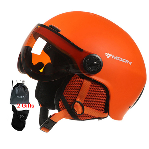 MOON lunettes – casque de Ski intégré PC + EPS, de haute qualité, pour le Sport en plein air, le Snowboard, le Skateboard, pour adultes ► Photo 1/6